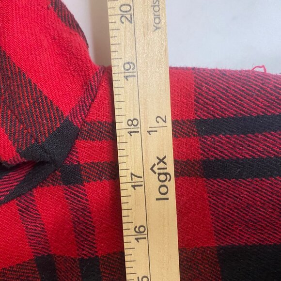 BB Dakota Coat Womens XL Plaid Cotton Blend Skull Button Grunge Tweed Pea Coat - Picture 8 of 12